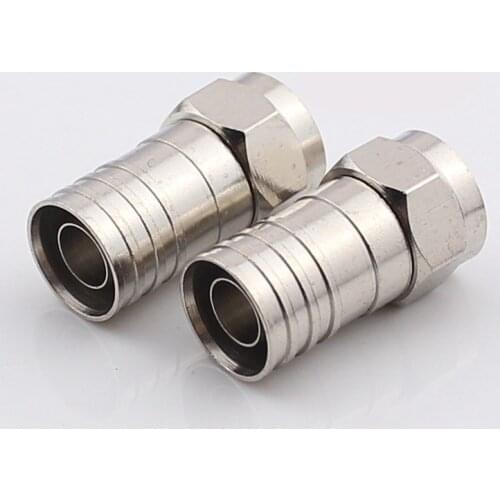 Copper double shielding 75-5F F type connector for CATV distributor 10pcs/lot British standard