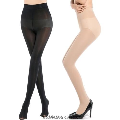 2018 New 50D Satin Steel Wire Pantyhose anti-hook Black Big Bottoming Socks