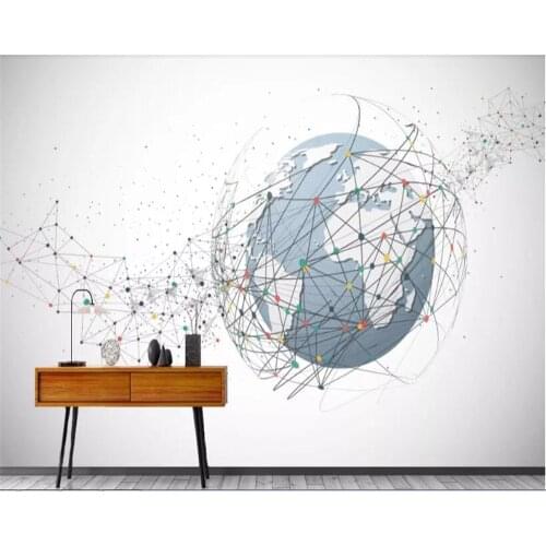 Beibehang wallpaper Nordic abstract earth geometric photo wallpaper background wall papers home decor wallpaper 3d on the wall