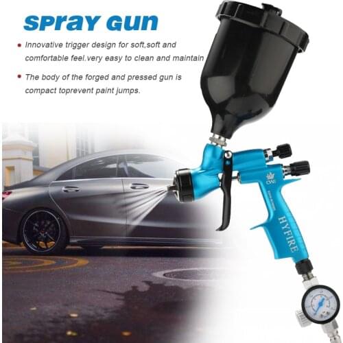 HVLP spray gun 1.3mm nozzle 600cc add pressure gauges NEP110B car repairing tool painting