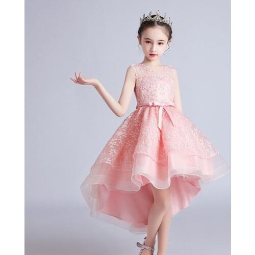 Embroidery Princess Dress Fashion Kids Dresses Girls Puff Fairy Swallowtail Evening Dress Christmas Halloween Dress Clothes 4-9Y
