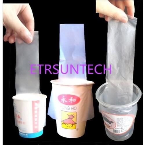 3000pcs/lot Clear Plastic Transparent Carrier Bag Pouch T-Shaped Bayonet One Cup Beverage Packaging Bag