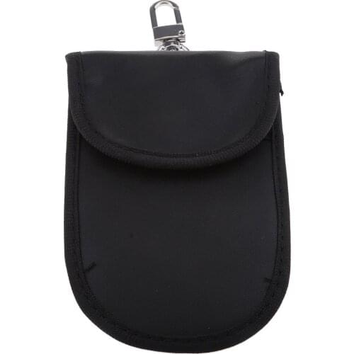 Rfid Key Fob Protector Bag, Car Key Phone Fob Pouch Fob Blocker Protector Signal Blocking Bag Pocket Black