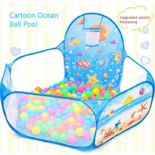 Cartoon folding indoor ocean ball pool layout fence baby game house childrens tent color wave ball pool
