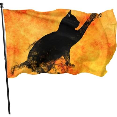 Spooky Horror Cat Outdoor Decorative Garden Flag Resistant Indoor And Outdoor Patio Lawn Garden Courtyard Banner Decorative Flag