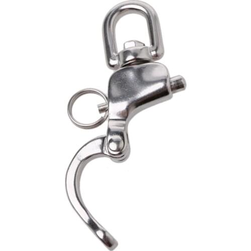 M2ED Stainless Steel Heavy Duty Snap Shackle D Ring Swivel Bail Marine Boat Yacht Sailing