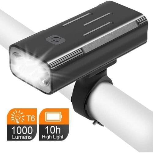 2400/5200mAh USB Rechargeable Bicycle Light 3* T6 LED MTB Bike Headlight 1000 Lumen Super Bright Cycling Front Head Lamp
