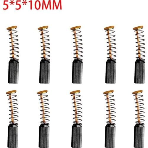 10PCS Small Electric Grinder Drill Carbon brush Power Tool Graphite Copper Motor Spare Parts Replacement