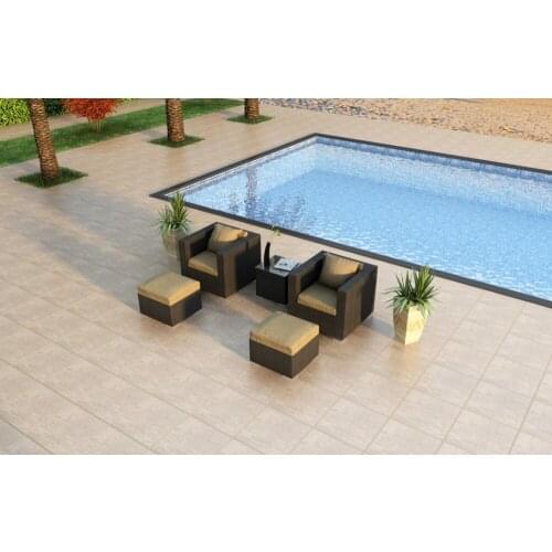 Outdoor rattan furniture 5-Piece Club Chair Set