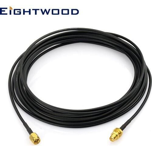 Eightwood RP-SMA Male to RP-SMA Female for Wireless Mini PCI Express PCIE Network Card USB WiFi Router Adapter Booster Camera