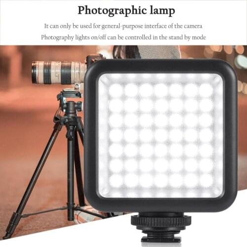 High Quality Long Life 5.5W 800lm 6000K Mini Portable 49 LED Video Light Lamp Photographic Photo Lighting for Camera Photography