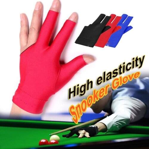 1Pc Billiard Elastic Anti-slip Snooker Cue Pool Shooters Three Fingers Gloves Tool Snooker Glove