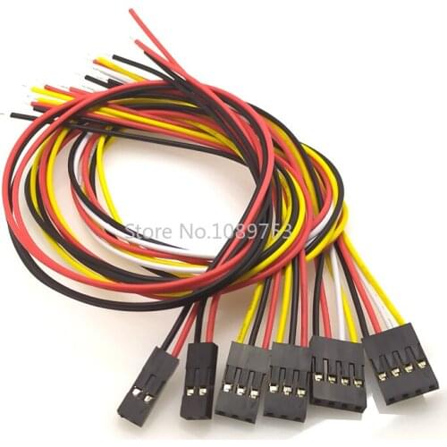 10PCS 2P/3P/4P/5P/6P/7P/8P/9P/10P single-head DuPont wire 2.54mm rehearsal line