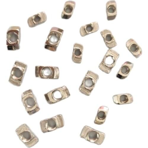 20pcs/lot M3 M4 M5 M6 M8 Thread T Nut EU Standard Drop In T-Slot Carbon Steel For 2020 3030 4040 4545 Series Aluminum Profiles
