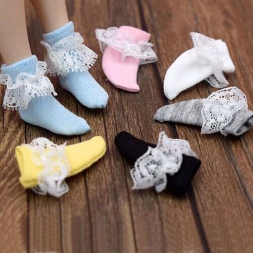 2018 New Arrival Cute 1/6 Dolls Short Socks for Blyth, Licca, Azone, Momoko, Barbies Doll Clothes Accessories