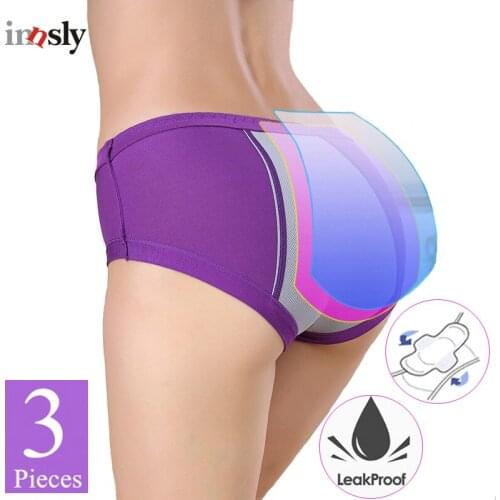 3 Pieces/Set Menstrual Period Underwear Women Period Panties Modal Ladies Lengthen Physiological Leakproof Panties Female Briefs