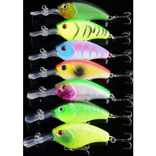 7Pcs Crankbait Fish Lures 9cm 11.8g artificial hard bait wobblers pesca long tongue fishing tackle