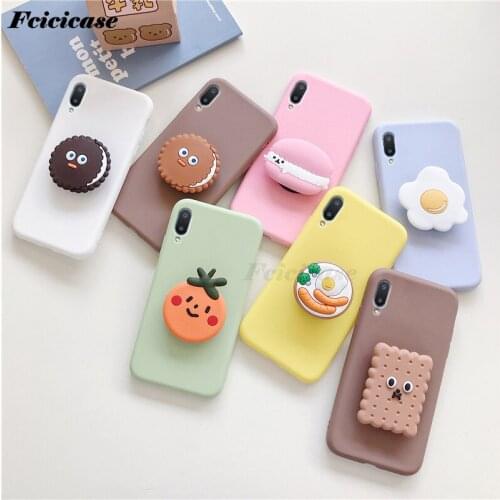 A02 Cute Cartoon Silicone Case For Samsung Galaxy A02 SM-A022F SM-A022F/DS SM-A022M SM-A022M/DS Phone Holder Cover Stand Cases