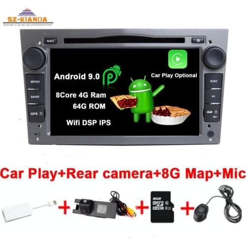 Android 9.0 Car DVD Car Play For Opel Vauxhall Astra H Vectra Antara Zafira Corsa Wifi gps Radio Stereo Car Multimedia Player