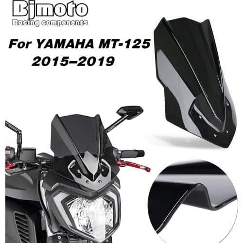 BJMOTO MT125 Motorcycle Motorbike Windshield Windscreen For Yamaha MT-125 2015 2016 2017 2018 2019 2020