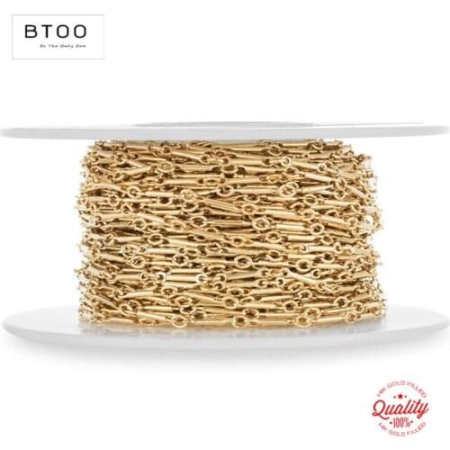 Real 14K Gold Filled Bar Chain 1MM Chain Necklace Gold jewelry Minimalist Gold Filled Chain DIY Jewelry