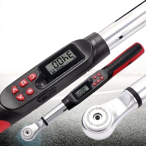 Digital display adjustable torque wrench torque wrench socket wrench electronic torque tester auto repair tool