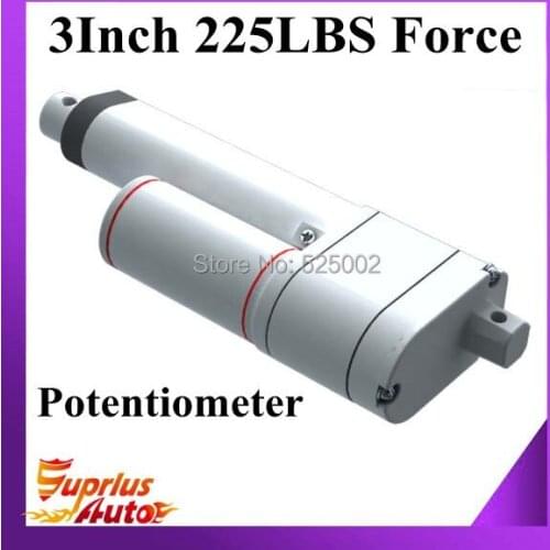 Free shipping 12volt 3inch/75mm stroke 225lbs load electric linear actuators with feedback & potentiometer