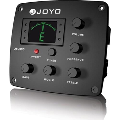 JOYO JE-305 4 Band EQ Equalizer with Tuner Bass Guitar Middle Treble Presto captador Low Battery light Free Shipping
