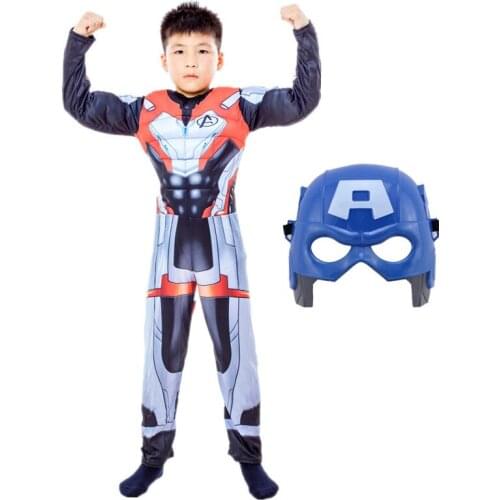 Avengers 4 Superhero Quantum War Clothes Costume Childrens Movie Fantasy Jumpsuit Cosplay