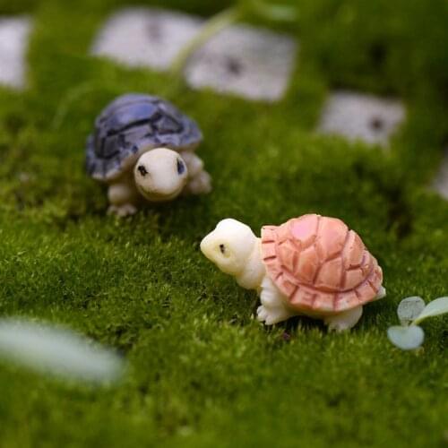 Cute Mini Tortoise Model Resin Turtle Garden Miniatures DIY Doll House/ Terrarium/ Succulents/ Micro Landscape Decoration