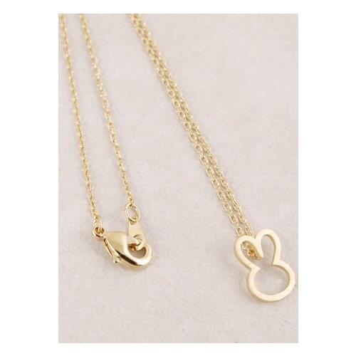 Trendy women necklace Gold and Silver Bunny pendant Necklace fashion christmas gift beautiful and popular