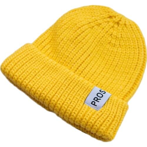 New Knitted Hat Women And Men Autumn Winter Solid Color Keep Warm Wool Cap Fashion Outdoor Windproof Thicken Knitted Hats TG0199