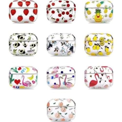 Clear Fruits Case For Airpods 1 2 3 Cases PC Simple Silicone Case For AirPods 2 3 Pro Earphone Cover For Apple Air Pods Case