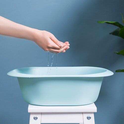 Vegetables Fruit Cleaning Basin Bathroom Laundry Tub Household Cute Rectangular Runway Washbasin Thick and Sturdy Footbath Wash