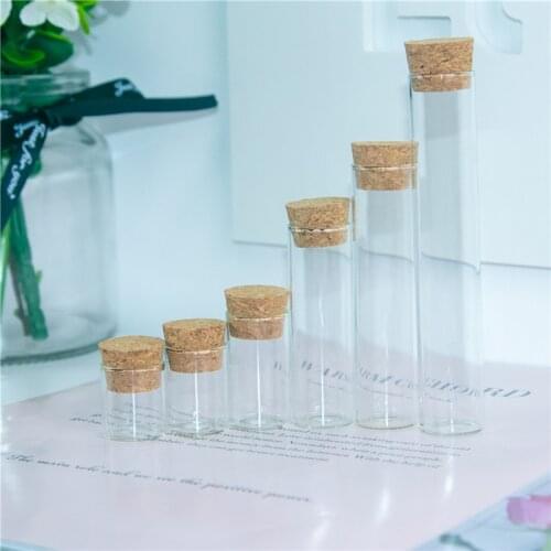 Glass Bottles with Corks 4ml 5ml 6ml 18ml 22ml 30ml Jewelry Containers for Sand Liquid 24pcs DIY Crafts Packaging Vials