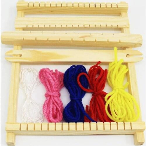Large Size DIY Hand Knitting Wooden Loom Kids Montessori Toys for Children Weaving Machine Intellectual Development Loom Toys
