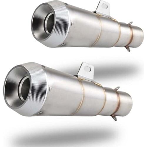 Universal 38-51mm Exhaust Tail Pipe Motorcycle Stainless Steel Escape Laser Logo Left Right for Street Bike Z1000 Ninja1000