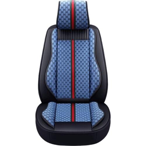 New Design Luxury Waterproof 5D Full Surrounded PU Leather Fabric Universal Car Seat Covers
