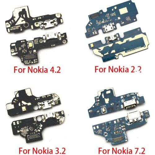 USB Charging Port Mic Microphone Dock Connector Board Flex Cable Repair Parts For Nokia 2.2 3.2 4.2 7.2 5.3 3.2