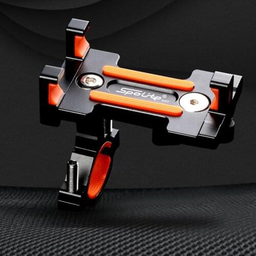 Bicycle Phone Holder 360-Degree Rotating Metal Phone Bracket Aluminum Alloy Handlebar Mount Stand For MTB Bicycle Accessories