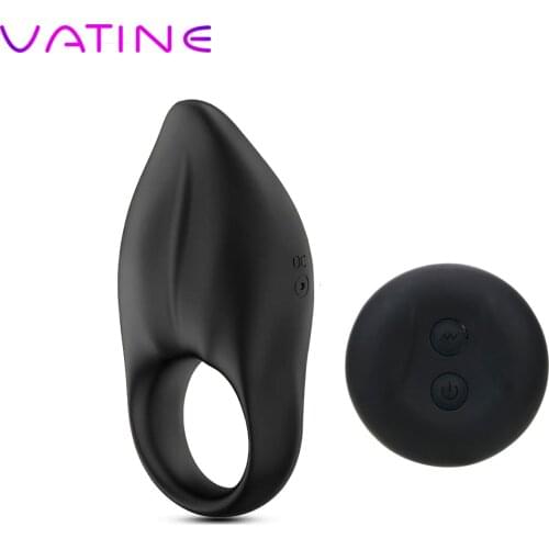 VATINE 10 Speeds Vibrating Cock Ring Clitoris Stimulator Penis Ring Vibrator Delay Ejaculation Sex Toys for Men Couple