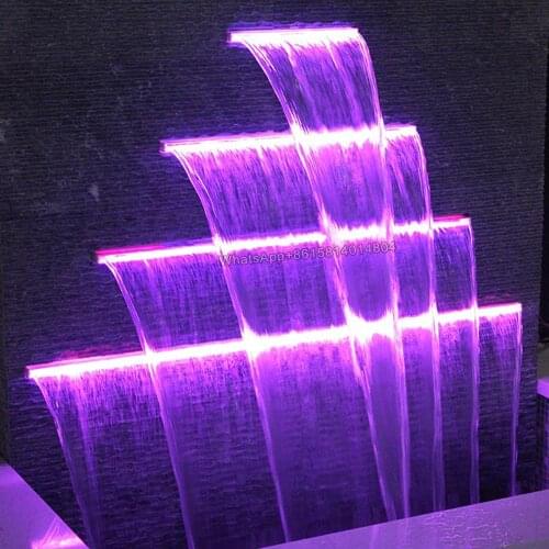 Waterfalls fountain sheer descent with led for swimming pool outdoor garden/Outdoor swimming pool shower waterfalls Nozzle