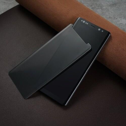 Full Glue Adhensive Case Friendly Anti Glare Tempered Glass Screen Protector for Samsung Galaxy S8 S9 Plus Note 8 Privacy Glass