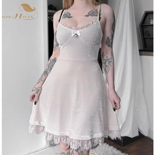 Retro Sexy Green Lace Dress Goth V Neck High Waist A Line Dress Elegant Aesthetic Backless Gothic Lolita Party Dresses VD2158