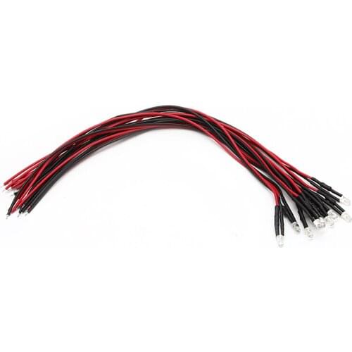 10pcs DC 12V 18cm 3mm Pre Wired LED Lamp Light Bulb Emitting Diode Dropshipping