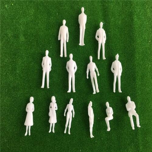 100pcs 1:100 Architecture Model Maker Miniature White Figures Architectural Model Human Scale ABS Plastic People