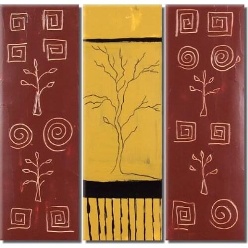 3 Piece Hand Painted Chinese Oil Painting Vintage Canvas Art Painting Decorative Picture Painting on Canvas for Living Room