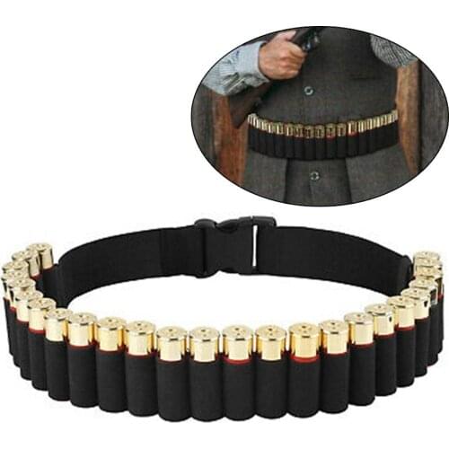 50 Shell Bandolier Belt 140*5cm Nylon Cartridge Belt Airsoft Bullet Shell Holder Hunting Sling 50 Shell Bandolier Ammo Pouch Bag