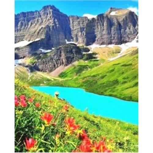 5D DIY Diamond Painting Square/Round Diamond Landscape Painting Mountain and River Scenery Picture Cross Stitch Furniture WG2896