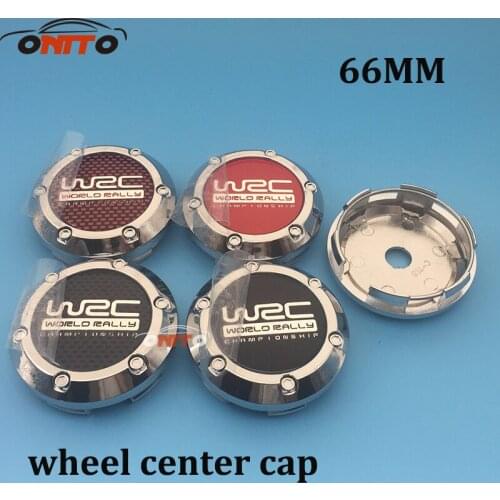 66mm Wheel Center Caps Emblem Badge Car Covers Hub Cap 4pcs/set Wheel Dust-proof emblem covers for WRC logo auto accessories